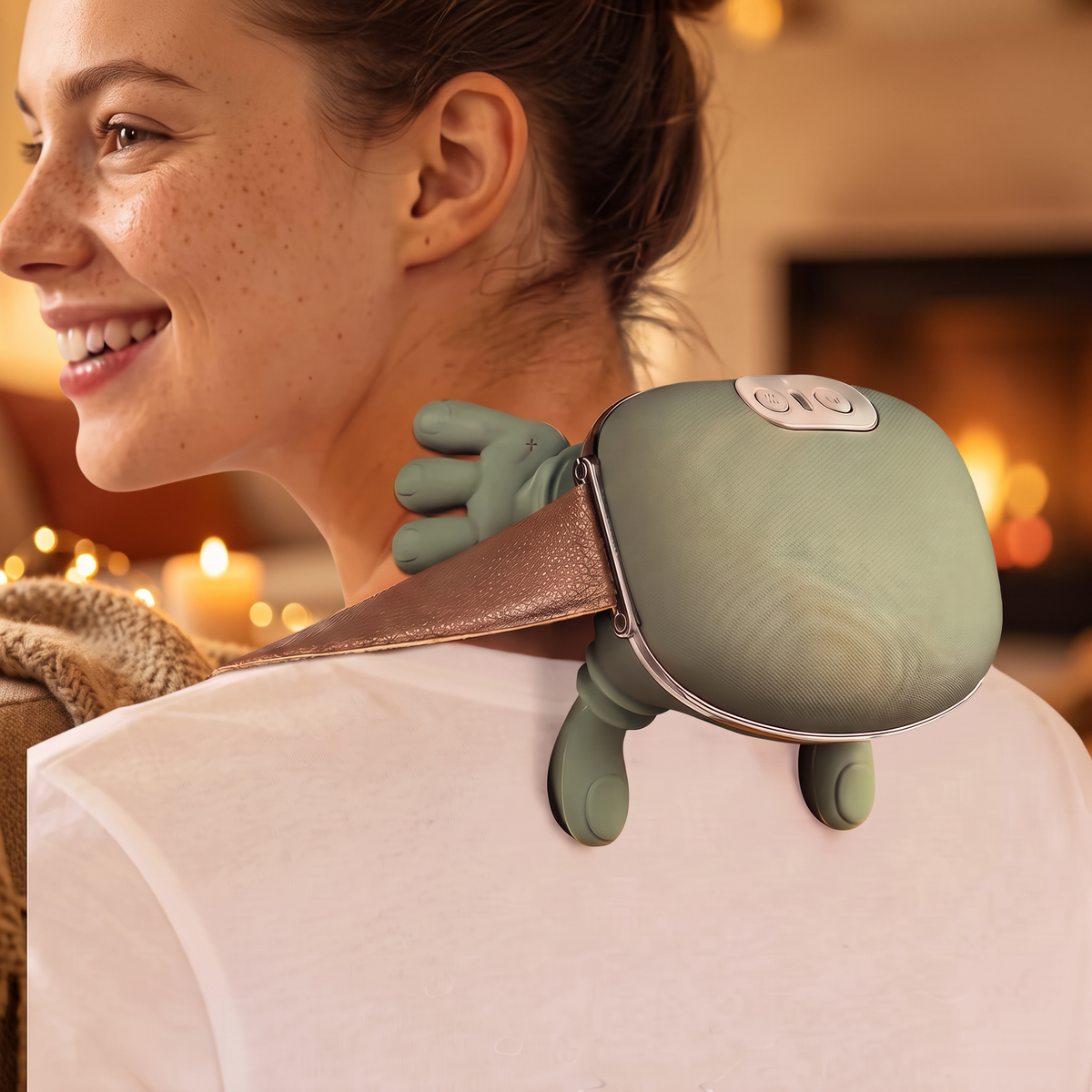 Masseur cervical RelaxCocoon : recharge USB et autonomie