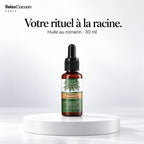 Coffret beauté RelaxCocoon : flacon d'huile au romarin 30 ml pour l'applicateur