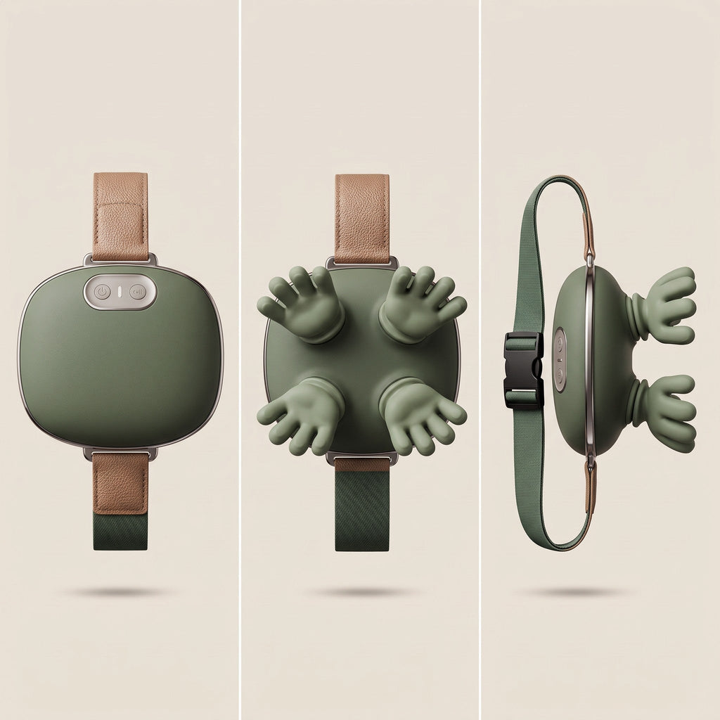 Rituel à Deux RelaxCocoon : deux Masseurs Nomade 4D sans fil vert olive avec sangles réglables