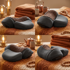 Rituel Famille RelaxCocoon : Masseurs Nomade 4D et Masseurs Cocon sur un plaid texturé