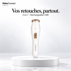 Tondeuse électrique 3 en 1 pour femme, coloris blanc