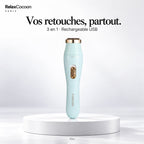 Tondeuse électrique 3 en 1 pour femme, coloris bleu